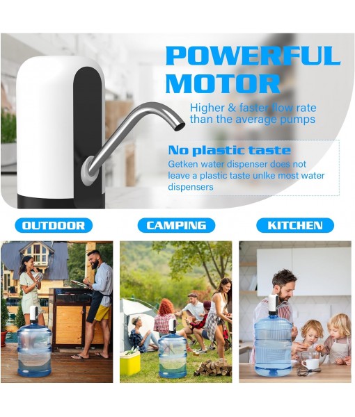 Water Table Pump Rechargeable,Water Dispenser for Bottle Bottom Loading