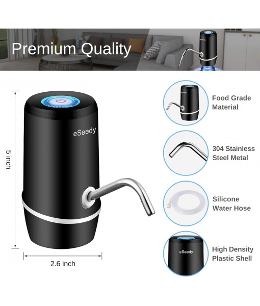 Water Pump for 5 Gallon Bottle,USB Charging Automatic Water Dispenser