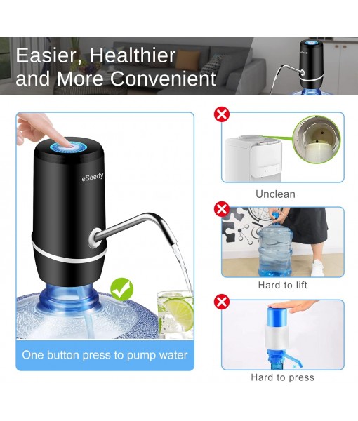 Water Pump for 5 Gallon Bottle,USB Charging Automatic Water Dispenser