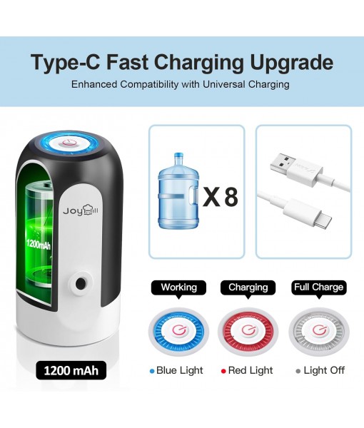 5 Gallon Water Bottle Dispenser,USB Charging Water Bottle Pump,Portable