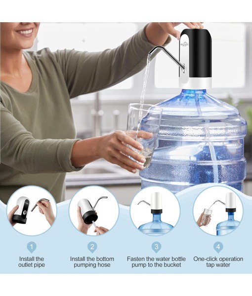 5 Gallon Water Bottle Dispenser,USB Charging Water Bottle Pump,Portable